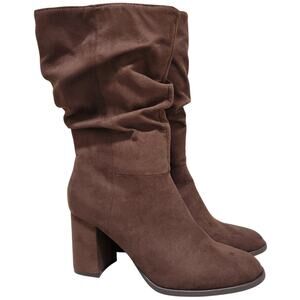 Style & Co Women Reneee Mid Calf Slouch Boots Size US 9M Dark Roast Brown
